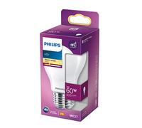 Philips - Bombilla LED Cristal, 60W,E27, Estándar, Mate, Luz Blanca Cálida, No Regulable