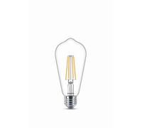 Lámpara Philips LED Classic E27, 60 W, forma de lágrima, transparente, blanco cálido