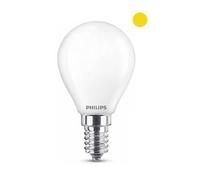 Bombilla LED E14 G45 Philips Luz Cálida Redonda Mate (4,3W)