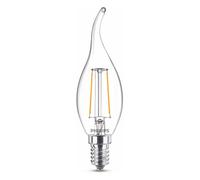 Philips bombilla LED E14 filamento transparente, 2 W (25 W)