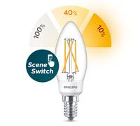Philips Bombilla LED E14 filamento vela luz cálida (5W)