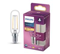 Philips bombilla LED E14 Tubo T25 Filamento Transparente 2700K 1,9W (25W)