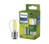 Philips Bombilla LED esférica Philips Eficiente, Casquillo E14 2.3W, 485 Lúmens, Luz Blanca Fría 4000k, Clase Energetica A