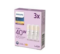 Philips - Bombilla LED tipo cápsula 3.2W (Eq. 40W) 400 lúmenes, casquillo G9 Luz Cálida (2700K) - Pack de 3 Bombillas