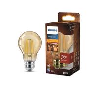 Philips Bombilla Philips LED Vintage Ámbar Tipo A60, Casquillo E27 3.1W, 250 Lúmens, Luz Efecto Llama, 1800k