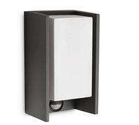 PHILIPS Bridge Aplique de Pared Exterior, IP44 Resistente a la Intemperie, Sensor de Movimiento, Duradero, Aluminio, Gris Antracita, Bombilla E27 Se Vende Por Separado