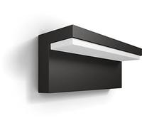 PHILIPS Bustan Aplique LED Exterior para Jardín y Patio 9W 1000lm, Gris | Luz Blanca Fría 4000K, Resiste la Intemperie IP44, Carcasa de Aluminio, Instalación Fácil y Rápida, Diseño Moderno, Duradero