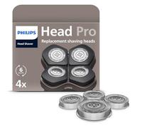 Philips Cabezales de recambio originales Compatibles con afeitadoras de cabeza Pro de Philips HS5980, HS7980 y HS9980, cuchillas autoafilables ComfortCut, suave con la piel, 4 piezas, HS740/15