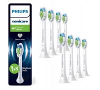 Philips Sonicare W2 Optimal White, cabezales de cepillo dental de repuesto originales, blanco, paquete de 8, HX6068/87