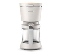 PHILIPS Cafetera - Edición Eco Conscious, Jarra Cristal 1.2L, 15 Tazas, Diseñada con Plásticos Biológicos, Blanco Seda Mate (HD5120/00