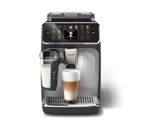 Philips Cafetera Totalmente Automática Serie 5500-20 cafés Calientes y Helados, Sistema de Leche QuickClean LatteGo, 40% más Silenciosa Gracias a SilentBrew, QuickStart, Negro y Plata (EP5546/70)