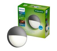 Philips myGarden Capricorn - Aplique, iluminación exterior, 6 W, corriente alterna, LED, aluminio, diseño moderno, blanco cálido, color antracita