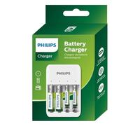 Philips Cargador de Pilas - USB - Pilas Recargables - Incluye Pilas AA y Pilas AAA - Universal - Cargador de Pilas Recargable