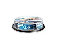Philips CD-R Vacíos 52x Velocidad, Paquete de 10