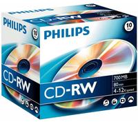 PHILIPS CD-RW 12x, 10 discos grabables