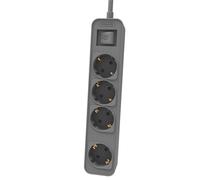 Regleta con Interruptor Philips CHP2144G/62/ 4 Tomas de corriente/ Cable 1.5m/ Gris