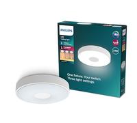 Philips Coiner - Plafond Techo con SceneSwitch, redondo, 24W, 2700Lm, 2700K, blanco, IP20