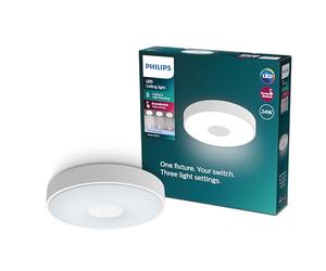 Philips Coiner - Plafond Techo con SceneSwitch, redondo, 24W, 2800Lm, 4000K, blanco, IP20
