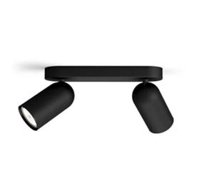 Philips Consumer Pongee Foco de 2 luces 2xGU10 IP20 negro - 5058230PN