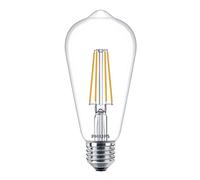 Philips CorePro - Bombilla LED ST64 de 7 W (repuesto de 60 W) no regulable, rosca Edison E27, blanco cálido 2700 K, lámpara de cristal transparente