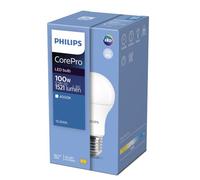Philips Corepro LEDbulb E27 Pera Mate 12.5W 1521lm - 940 Blanco Frio | Mejor reproducción de color - Reemplazo 100W
