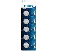 Pack de 5 Pilas de Botón Philips CR2025P5/01B Lithium/ 3V