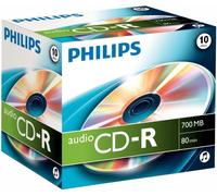PHILIPS -Cr7a0nj10/00- Cd-R Audio 80 Minutos Joyero, 10 Paquete