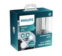 Philips D1S X-tremeVision gen2, bombilla Xenon para faros delanteros de coches, +150%, 4.800K, set di 2
