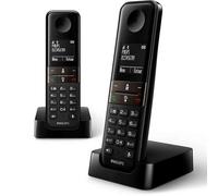 Philips D4702B/34 teléfono Teléfono DECT Identificador de llamadas Negro