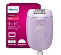 Philips Depiladora Serie 4000, depiladora con cable para el cuerpo y la zona del bikini, depila, afeita y recorta, dispositivo para eliminar el vello para mujeres, BRE257/00