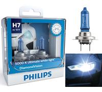 Philips Diamond White 5000K H7 55W Dos Bombillas Faro Alto Reemplazo Lámpara