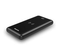 PHILIPS DLP1011Q/00 - Power Bank con función de Carga inalámbrica Qi - 2 x Tipo-C y 2 x Salidas USB - Indicador LED - 10.000 mAh - Negro