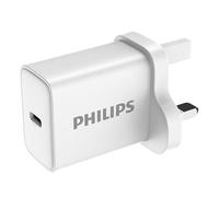 Philips DLP5312CW GAN PD30W - Cargador USB C, Enchufe del Reino Unido, 30 W, Carga rápida, tecnología Avanzada GAN, protección de Carga Segura, Color Blanco