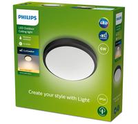 Philips - Doris Ceiling 6W 27K Black IP54 HV