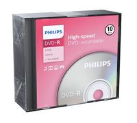 Philips DVD-R 4,7 GB / 120 Min / 16X Caja Delgada (10 Discos)