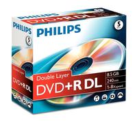 Philips DVD+R Doble Capa - 5 unidades