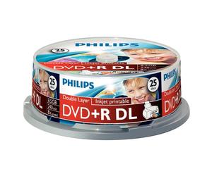 Philips DVD+R Doble Capa Imprimible - 25 unidades
