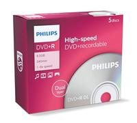 Philips DVD+R DR8S8J05C - DVD+R DL 8.5 GB, 240 min, velocidad 8x