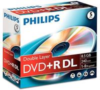 Philips DVD+R Doble Capa - 5 unidades