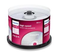Philips DVD+R - Espacios en Blanco (4,7 GB de Data/ 120 Minutos de vídeo, grabación de 16 x Alta Velocidad, husillo de 50)