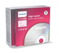 Philips DVD + RW 4,7 GB / 120 Min / 4X Jewel Case (5 Disc)