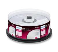 Philips DVD+RW (4,7 GB de Datos/ 120 Minutos de vídeo, grabación de Velocidad de 1-4, husillo de 25)
