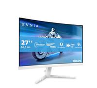Philips Evnia 27M2C5201L - Monitor Curvo para Juegos FHD de 27 Pulgadas, 180 Hz, 1 ms GtG, FreeSync Premium, AmbiGlow (1920 x 1080, 2 HDMI 2.0, 1 DP 1.4) Blanco