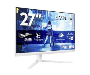 Philips Evnia 27M2N5201P Gaming Monitor 27 Pulgadas 260Hz Panel Fast IPS, 1ms GtG, HDR10, G-Sync Compatible Altura Ajustable, (1920x1080 HDMI 1x 2.0 DP 1x 1.4) Blanco
