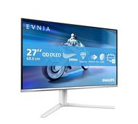 PHILIPS Evnia 27M2N6501L Gaming Monitor 27 Pulgadas 240Hz Panel QD-OLED, 0.03ms GtG, HDR10, G-Sync Compatible, Altura Ajustable, (2560x1440 HDMI 2X 2.1 DP 1x 1.4 USB Hub) Blanco
