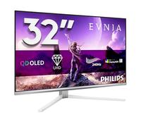 Philips Evnia 32M2N8900P Gaming Monitor 32 Pulgadas 240Hz Panel QD-OLED, 0.03msGtG, HDR500 TB, Adaptive Sync, G-Sync Comp. Altavoces, Altura Ajustable (3840x2160 HDMI 2x 2.1 DP1x 2.1 USB Hub) Plateado