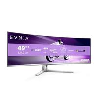 PHILIPS Evnia 49M2C8900AM Gaming Monitor 49 Pulgadas 240Hz Panel QD-OLED, 0.03ms GtG, HDR400 TrueBlack, G-Sync Compatible, Altavoces, Altura Ajustable, (5120x1440 HDMI 2X 2.1 DP 1x 1,4 USB Hub) Gris