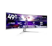 PHILIPS Evnia 49M2C8900LA Gaming Monitor 49 Pulgadas 144Hz Panel QD-OLED, 0.03ms GtG, HDR400 TrueBlack, Altavoces, Altura Ajustable, (5120x1440 HDMI 2X 2.0 DP 1x 1,4 USB Hub) Gris