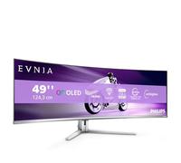 Philips Evnia 49M2C8900LA - Monitor Gaming Curvo OLED DQHD de 49 Pulgadas, 144 Hercios, 0,03ms GtG, HDR400, Ambiglow (5120x1440, HDMI 2.1, DisplayPort 1.4, USB-C, USB Hub) Blanco