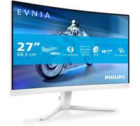 Philips Evnia 27M2C5201L - Monitor Curvo para Juegos FHD de 27 Pulgadas, 180 Hz, 1 ms GtG, FreeSync Premium, AmbiGlow (1920 x 1080, 2 HDMI 2.0, 1 DP 1.4) Blanco